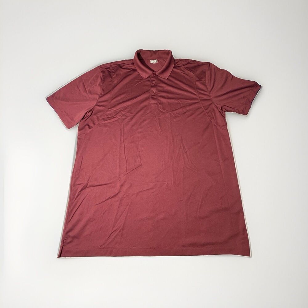 Joes USA Men’s 3XLT Burgundy Performance Polo Shirt Short Sleeve Big Tall